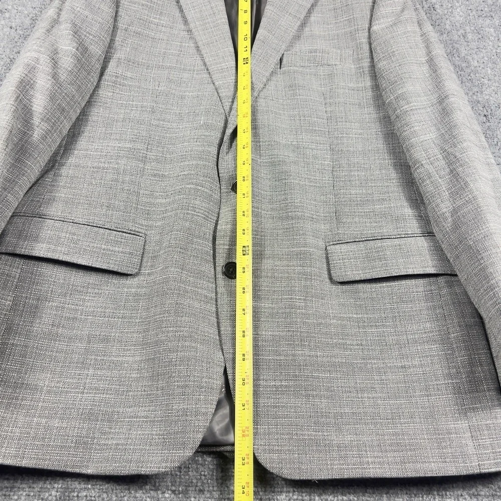 Lauren Ralph Lauren Mens Gray Textured Sport Coat Blazer 2 Button Classic